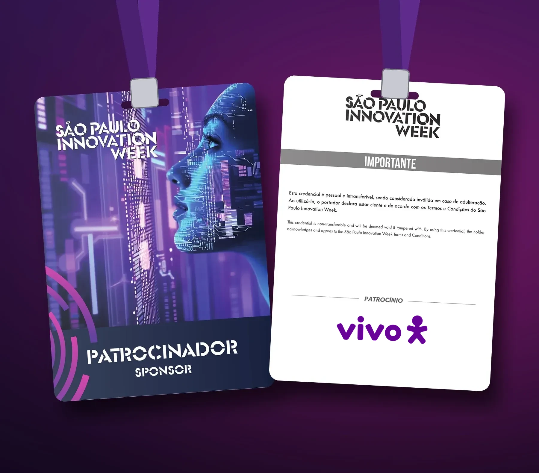 Mockup padrão de credencial Vivo SPIW